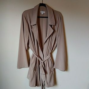 Lightweight True Khaki Color Soft Drape Trench